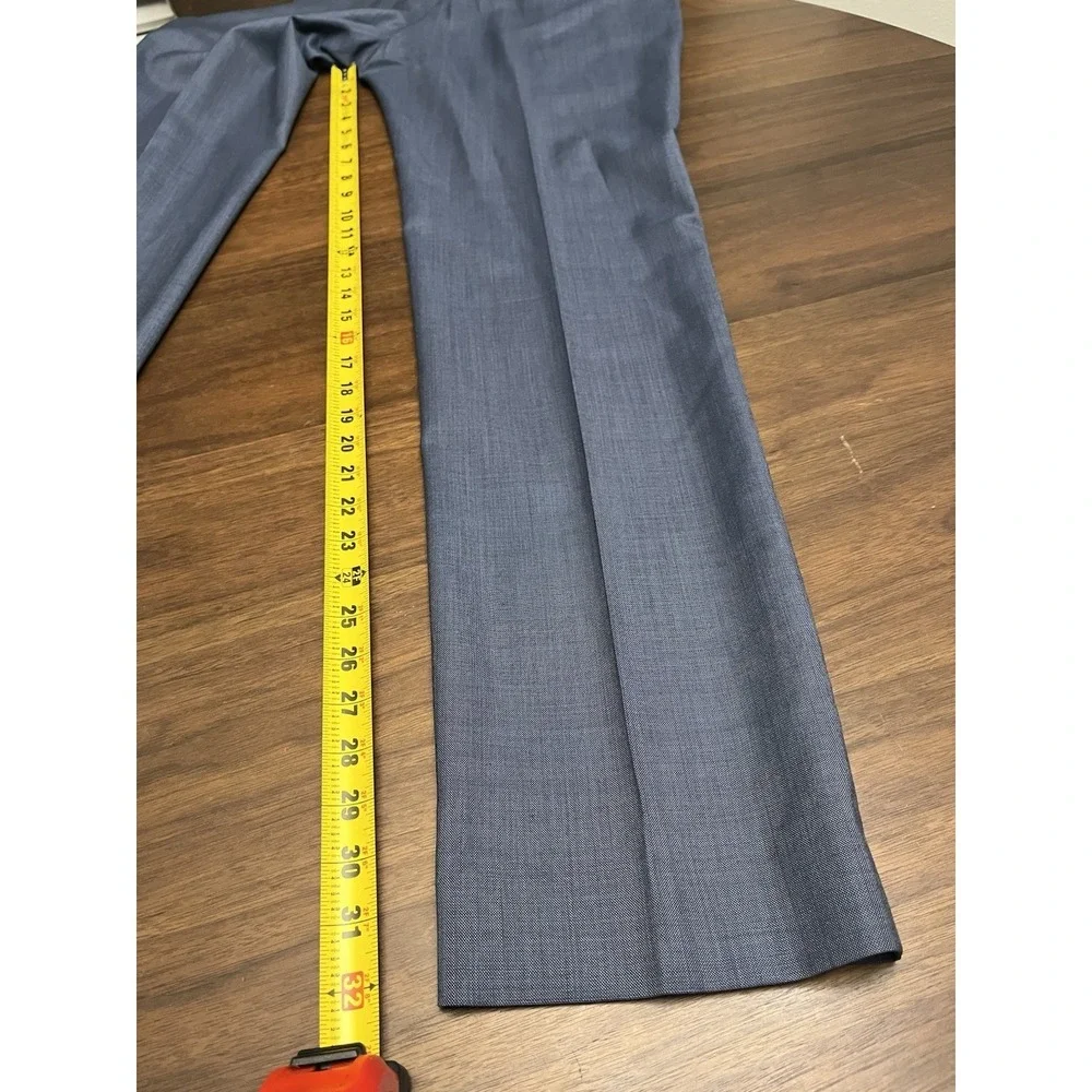 Banana Republic Marzotto Men's 33x34 Slim Fit Wool Dress Pants Gray Flat Front